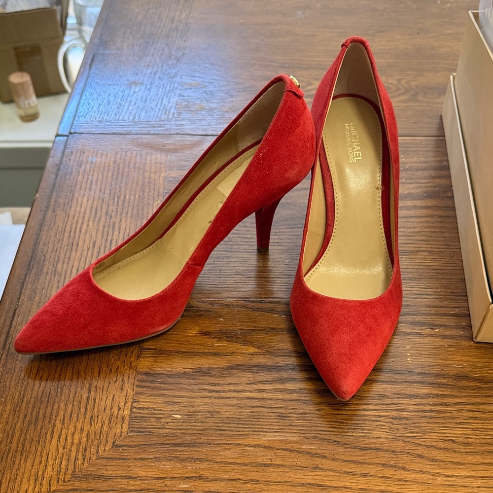 Michael Kors Red Suede Heels